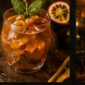 Tropical cocktail closeup